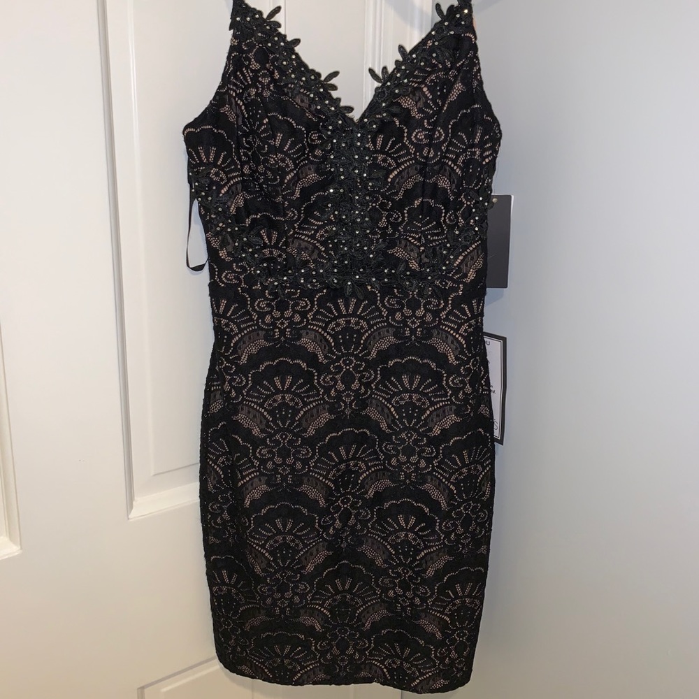 Black Lace Body-con Dress from Macy’s